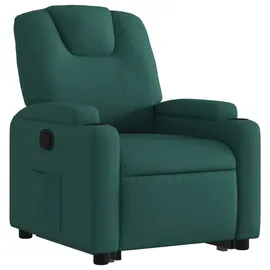 vidaXL Relaxsessel mit Aufstehhilfe Stoff 94,5 x 100 x 0 cm Dunkelgrün mit Rollen