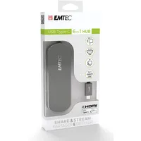 Emtec HUB 6-in-1 Type-C T650C inkl. SD Card Reader