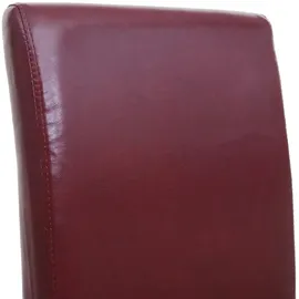 MCW Esszimmerstuhl Crotone Leder rot