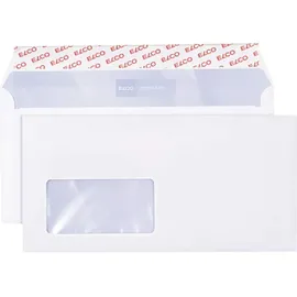 ELCO Briefumschläge Office DIN lang+ mit Fenster hochweiß haftklebend 200 St.