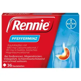 Bayer Rennie Kautabletten Pfefferminz 36 St.