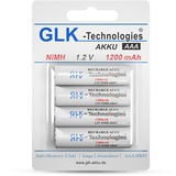 GLK-Technologies® 4X High Power Micro AAA HR03 Telefon-Akku Batterien für Gigaset DECT-Telefone Vorgeladen 1200mAh NI-MH wiederaufladbar ohne Memory Effekt bis zu 1000 Aufladezyklen