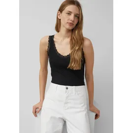 s.Oliver Geripptes Tanktop mit Spitze - schwarz - 36