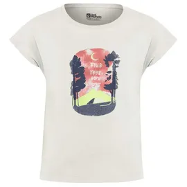 Jack Wolfskin Graphic Kurzarm-t-shirt - Print Cotton White - 152 cm