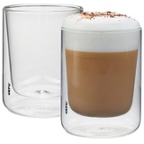 GEFU Thermoglas MIRA, 2er Set, Thermobecher, Kaffeeglas, Borosilikatglas, 235 ml,