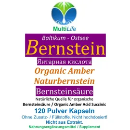 MultiLife Bernstein Natur-Bernsteinpulver Kapseln 120 St.