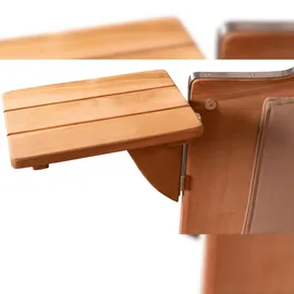 Mr. Deko bene living Strandkorb Komplettset Schaalsee Teak PE grau Modell 584