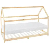 ML-Design Hausbett ML-Design 90 x 200 cm Kiefer natur beige