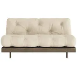 Karup - Roots Schlafsofa, 160 x 200 cm Kiefer carobbraun / beige, (747)
