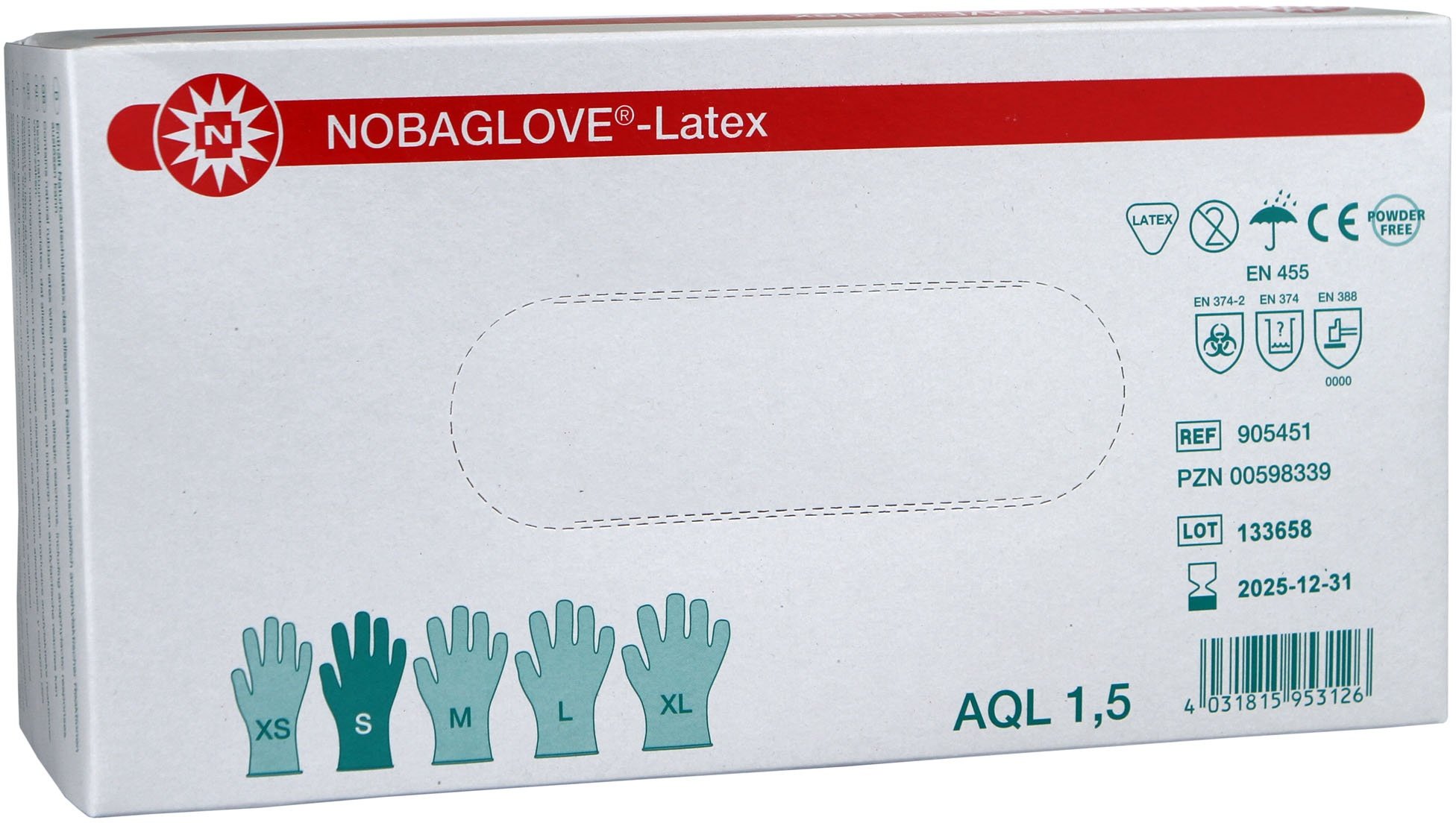 NOBAGLOVE Latex Untersuchungshandschuhe 100 Stück