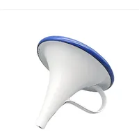 Linoows Trichter, Flaschentrichter, Einfülltrichter mit Henkel weiß- blau 11
