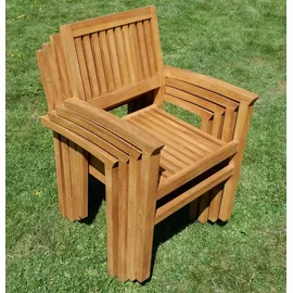 aleos TEAK Set 7-tlg. Braun