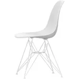 Vitra - Eames Plastic Side Chair DSR RE, weiß / baumwollweiß (Filzgleiter weiß)