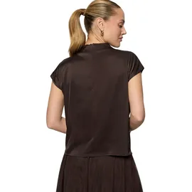 Zero Satinbluse chocolate plum 38