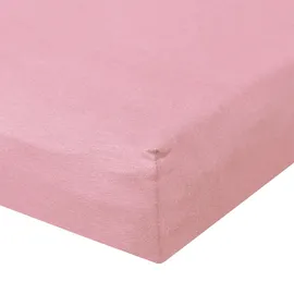 BettwarenShop Spannbettlaken Jersey-Elasthan 140 x 200 - 160 x 220 cm altrose-pink