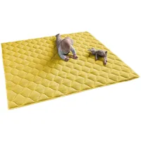SanoSoft Krabbeldecke, Gelb, Füllung: Vlies, Quadratisch, 120x120 cm, Oeko-Tex®