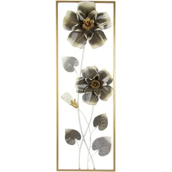 Wandbild I.GE.A. "Metallbild Blumen", beige (farbe bild(er): champagner), Ø, Metall, Bilder, Wanddeko, Metall, Wandskulptur