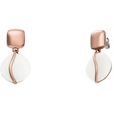 Skagen Damen-Hängeohrringe Sofie Sea Glass Organic Shape weiß, SKJ1816791