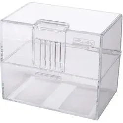 HERLITZ 50022946 Karteikasten A8 transparent leer