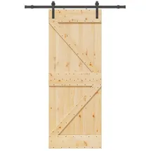 vidaXL Narvik rechts 80 x 210 cm Natürlich/Schwarz