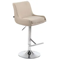 CLP Barhocker Club Stoff creme/chrom