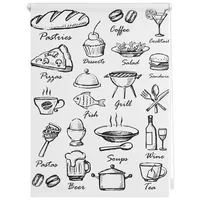 Lichtblick Rollo Klemmfix ohne Bohren, blickdicht, Menü Schwarz Weiß