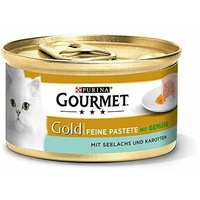 Purina Gourmet Gold Feine Pastete Seelachs Karotten Katzennassfutter 12 x 85 g