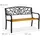 Relaxdays Gartenbank 127 x 87 x 59 cm Braun/Schwarz