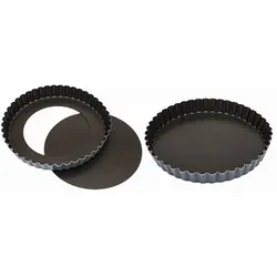 Matfer Exopan geriffelte Kuchen- und Pastetenform mit herausnehmbaren Boden, 16 cm (332221)