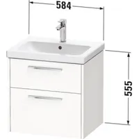 Duravit D-Code Waschtischunterschrank 2, Auszüge, DC4670010180000