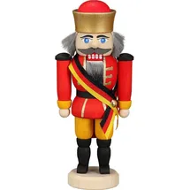 Seiffener Volkskunst Nussknacker Deutscher Typ 13 cm rot