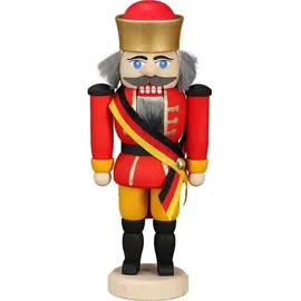 Seiffener Volkskunst Nussknacker Deutscher Typ 13 cm rot