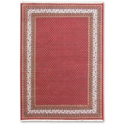 Orientteppich Mir Boteh Plain 60 x 90 cm Wolle Rot