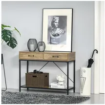 Homcom Konsolentisch vintage 100 x 35 x 76,5 cm braun schwarz
