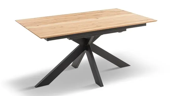Esstisch mit Auszug Chico 160/245 x 90 cm Holz Wildeiche geölt 160