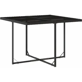 vidaXL Gartenmöbel Essgruppe 9-tlg. Schwarz