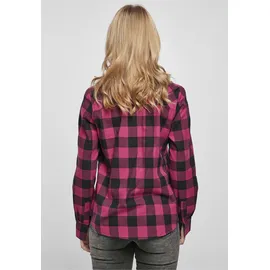 URBAN CLASSICS Hemd Ladies Turnup Checked Flanell Shirt Wildviolet/Black L