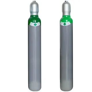 Generisch Welding Gas Set 10 L Argon 4.6 + 10 L Protective Gas C18 Welding Gas for TIG/MIG/MAG, TÜV up to at least 2034/12
