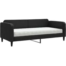 vidaXL Tagesbett mit Matratze 90 x 200 cm schwarz