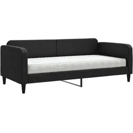 vidaXL Tagesbett mit Matratze 90 x 200 cm schwarz