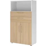 bümö Flexi Aktenschrank 80 x 40 x 120 weiß