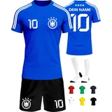 Deutschland Trikot Kinder Herren Damen WM 2026 Fussball Geschenke Jungen Coole Sachen für Jungs Fußball Trainingsanzug Tshirt EM Shirt geschenk junge 10 jahre Fußballtrikot Mädchen Set IIIII20Fo7IIIII - 134