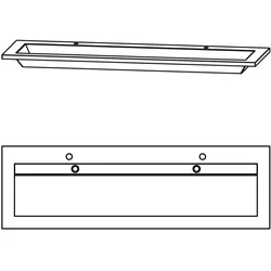Puris Star Line Mineralguss Serie A Möbel-Doppelwaschtisch 160 cm, Badkeramik, weiß