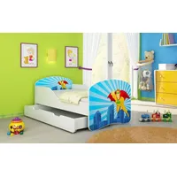 Luxusbetten24 Kinderbett Luna mit Stauraum und verschiedenen Motiven 140x70 Hero