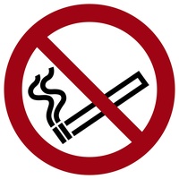 NEUTRALWARE Hinweisschild Rauchen verboten Durchmesser 10cm sk Folie