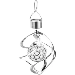 Haushalt International HI 70394 LED Solar Windspiel mit farbwechselnder Leuchtkugel