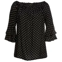 LASCANA Carmenbluse schwarz-weiß 38