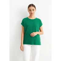 Vero Moda Rundhalsshirt VMAVA PLAIN SS TOP GAJRS NOOS