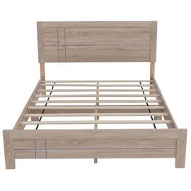 MCW Doppelbett P44 160 x 200 cm Eiche MDF Sonoma Eiche-Optik