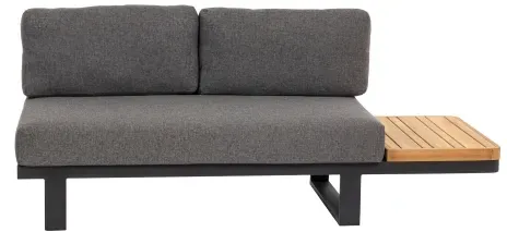 Apple Bee Mura Black Loungesofa 185cm, Ablage links
